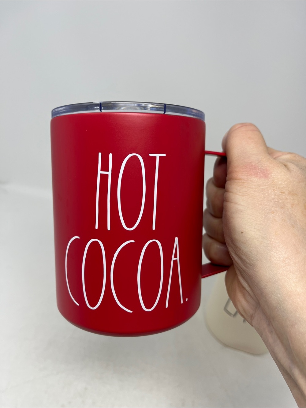 RAE DUNN BUNDLE INSULATED HOT COCOA WITH LID & OFF WHITE LATTE MUG NEW - Picture 3 of 12